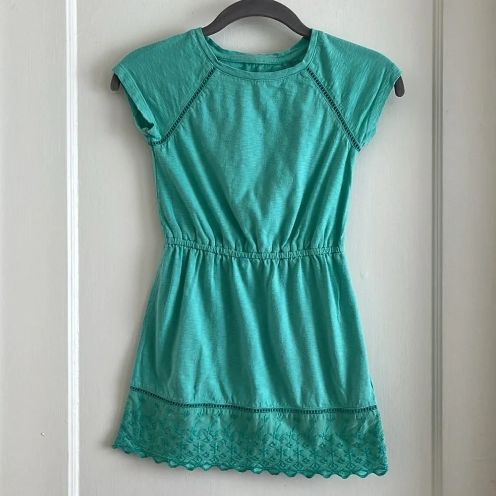 Size 7 Girls 3 pc. Summer Cotton Play Dress and Leggings Stretch Pants Set